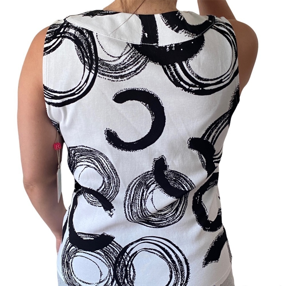 Rafaella Hypnotic Daydream Blouse White and Black Size S - Picture 4 of 7